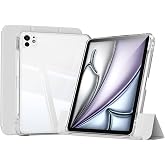 UnDePlus iPad Pro 11in&ccedil; M4/M5 ile uyumlu Kılıf Kalem B&ouml;lmeli Akrilik Şeffaf Ayrılabilir Case 2024/2025