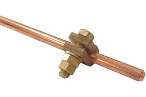 L&S ENGINEERS 3/8" x 4ft Ground/Earth Rod Complete with Connector Clamp