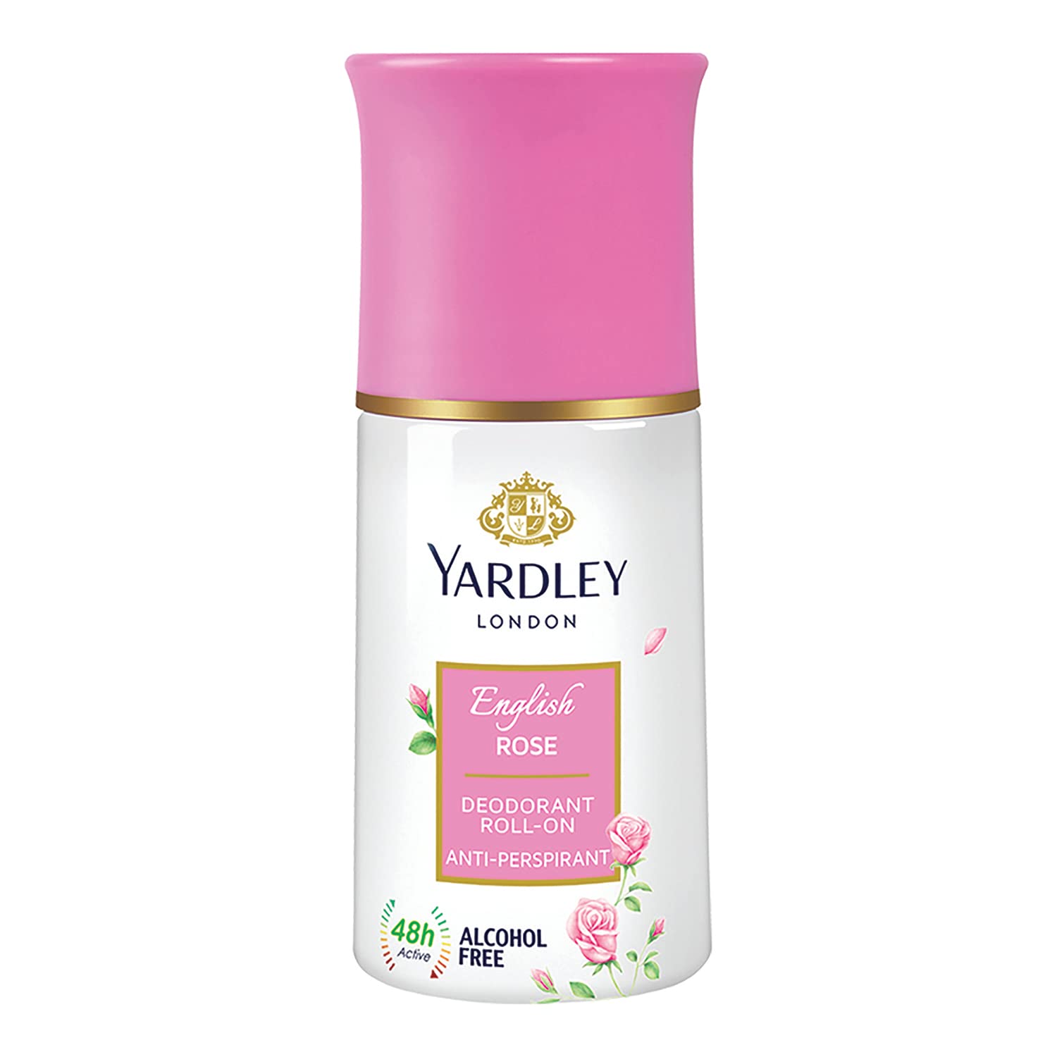 Yardley London English Rose Anti-Perspirant Deodorant Roll-On| Body Deodorant Roll-On For Women| 48-Hour Active Sweat Protect