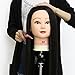 Neverland Beauty 26" Long Smooth 100% Synthetic Natural Black Hair Hairdressing Equipment Styling Head Doll Mannequin Training Head Tools Braiding Cutting Student Practice Model with Clamp #1B UK Stock