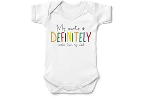 Kickass Tees Auntie Cooler Than Dad Babygrow New Baby Gift from Auntie Funny Joke