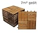 Produktbild SAM Terrassenfliese 02 Akazienholz, FSC 100% zertifiziert, 77er Spar-Set für 7m², 30x00cm, Bodenbelag mit Drainage, Klickfliese Balkon, Garten