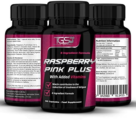 Raspberry Ketones 1000mg Max Strength | Added Vitamin C and B3 | 90 Powerful Fat Loss Capsules | Helps Shed Fat For Men And Women | Achieve Wild Weight Loss Goals FAST | Safe And Effective | Best Selling Fat Loss Pills | Manufactured In The UK! | Results Guaranteed | Raspberry Keytones Slimming Fat Loss | 30 Day Money Back Guarantee
