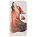 Price comparison product image For iPhone 6/ 6S Leather Flip Case Cover,Meet de Painted pattern PU Leather Stand Function Protective Cases Covers with Card Slot Holder Wallet Book Design,Soft TPU Silicone Inner Bumper Full Protection Cover Detachable Hand Strap for iPhone 6/ 6S - Red wolf