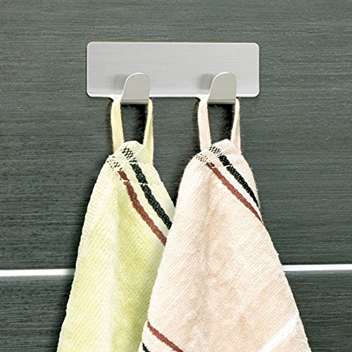 Tatkraft Tva Stark Hakenleiste Edelstahl Selbstklebend 2 Klebehaken - 2