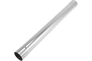 Motoforti 51mm 2" OD Stainless Steel Straight Mandrel Exhaust Pipe Tube 22 Inch Length DIY Custom Car Modified Tubing Piping with Double Cutted Expand-on Ends Surface Polishing Silver Tone