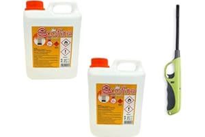 GENERICO Bioetanolo Combustibile liquido inodore ecologico naturale Ethaline 4 LT per stufe e caminetti con accendigas in omaggio