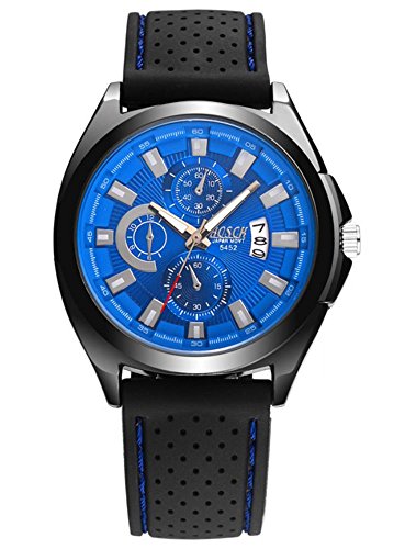 Preisvergleich Produktbild Silikon Uhr Uhr Kalender Herren Sport Wasserdicht Quarzuhr