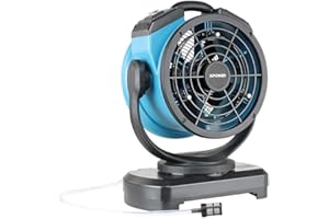 XPower Misting Fan Outdoor Cooling Oscillating Heavy Duty Powerful High Velocity Ideal for Camping, Patios Picnics & More (FM-68W)