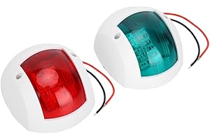 Aramox Une Paire de Feux de signalisation 3W LED feu d'avertissement de Navigation feu de signalisation LED Rouge + Vert pour Yachts Marins