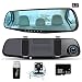 Produktbild Auto-Kamera / Dashcam, Full HD, 1080 Pixel, Rückspiegelkamera mit zweifacher Linse, 150-Grad-Weitwinkel-Objektiv, Auto-Video-Fahraufnahme, Auto-DVR mit G-Sensor, Schleifenaufnahme, Parkmodus, Auto-Ladegerät, 8-GBit-SD-Karte im Lieferumfang enthalten