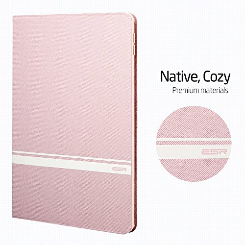 Neues iPad 2017 iPad 9.7 Zoll Hülle, ESR® Städtisch Serie Cover Auto aufwachen / Schlaf Funktion Smart Case und Einstellbarem Blickwinkel Funktion Schutzhülle für Neue iPad 9.7 2017 (Rosa) - 2
