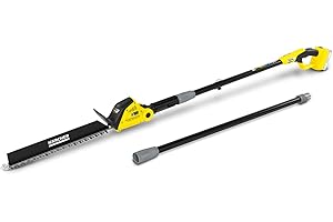 Kärcher 18 V Cordless Pole Hedge Trimmer PHG 18-45, Cutting Length: 45 cm, Extension Insert, Angled Cutting Head, Power: Max 250-500 m, can be used with Kärcher 18 V battery, Battery not Included