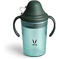 VAYA Kids Drynk - Baby Water Bottle, Baby Bite Resistant Soft Sipper Cup with Handle, Milk Bottle for Kids, Sippy Cup with Anti Spill Lock, BPA Free, 12m+, 280 ml, Green