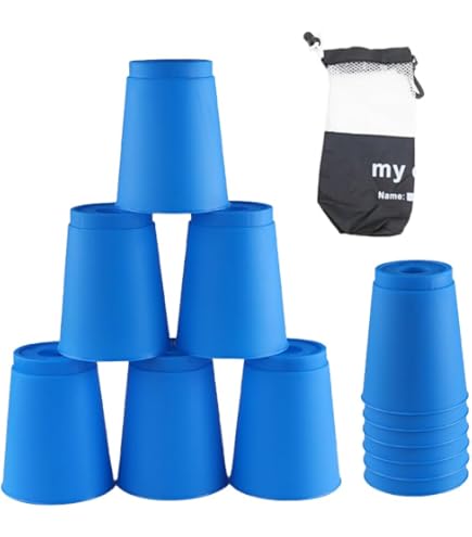 Gobelets Empilables Animation Fête Enfants Jeu De - 12 Tasses 50 Cartes Sonnette - Sport Vitesse Enfants/adultes Jeu éducatif Couleurs Crazy Cup - 3