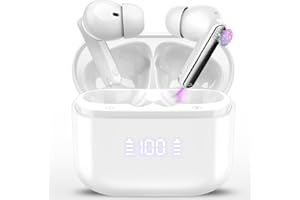 THUNELEC AI Language Translator Earbuds, 3-in-1 Bluetooth 5.3 Translation Earbuds with 164 Real Time Languages/6 Translation Modes, AI Headphones with ENC Mic and APP, 48H Ear Buds for Travel/Business White
