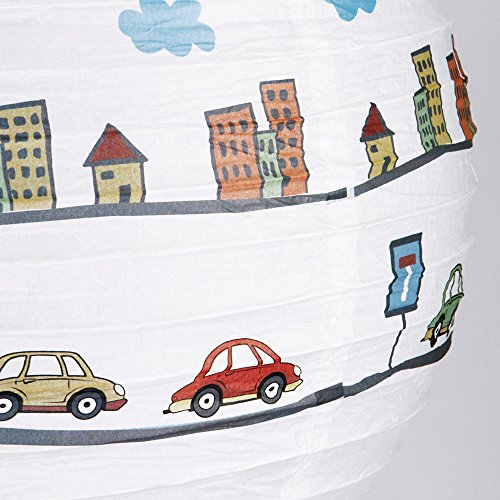 MIA Light Auto Papier Kugel Hänge Leuchte Ø400mm/ Kinder/ Blau/ Pendel Lampe Hängelampe Hängeleuchte Kinderlampe Kinderleuchte Kinderzimmer Kinderzimmerbeleuchtung Kinderzimmerlampe Kinderzimmerleuchte Papierkugel Papierlampe Papierleuchte Pendellampe Pendelleuchte - 5