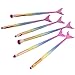 NEEDOON 6pcs Mermaid Makeup Eye Brush Set,Cosmetics Eyeliner Eyeshadow Blending Brushes