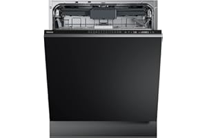 Teka DFI 76950 - Lavavajillas 60 cm, de Integración, Apertura Automática PremiumDry y Panel de Mandos, para 15 Cubiertos y con 9 Programas de Lavado, Tercer Bandeja MultiFlex, Lavavajillas Negro