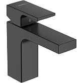 hansgrohe Vernis Shape 71569670 Single Lever Basin Tap 100 without Automatic Drainer, Matte Black