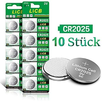 Licb 10 Stuck Cr2032 3v Lithium Knopfzellen Cr Amazon De Elektronik