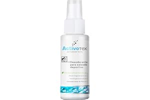 ActivoTex Desodorante calzado deportivo, zapatos, zapatillas, botas, Spray eliminador de olores para ropa y tejido, ACTIVOTEX (80 ml)