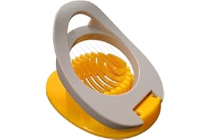 Starchef Stainless Steel Preserved Egg Ham Banana Cutter Slicer, Slice Boiled Eggs Preserved Eggs Hams Bananas Effectively（Yellow）