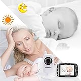 HelloBaby HB32 Drahtloser Video baby Monitor mit Digitalkamera, Nachtsicht-Temperaturüberwachung u. 2 Weise Talkback System - 5
