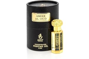BUSINESS SQUARE BS AYAT PERFUMES-Extracto de perfume de 12 ml Bonita botella en una caja elegante Attar Unisex sin alcohol de larga duración Aroma Arabian fabricado en Dubai(Ameer al oud)