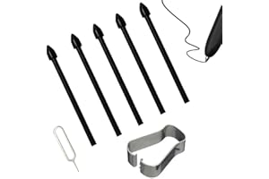 PINIWWE Punte di Ricambio per Samsung Galaxy Tab S8 / S8+ Plus /S8 Ultra / S9 / S9+/ S9 Ultra/ S9 FE Tocca Stylus S Pen con pinzetta, 5 pezzi, nero