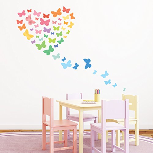 Decowall DW-1613 Süße Schmetterlinge Wandsticker Wandaufkleber Wandtattoo Kinderzimmer - 2
