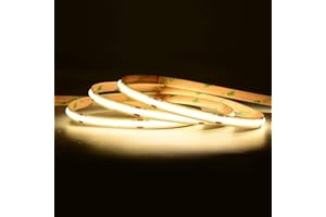NUOVA GERMANY 5 Metri Strip LED COB 24V CRI 95> Alta luminosità, Alta densità, 2400LED, 480 LEDs/m 11W/m, Tot. 55W 6000 Lumen, Tagliabile, Dimmerabile (5M 4000K Luce Bianco Naturale)
