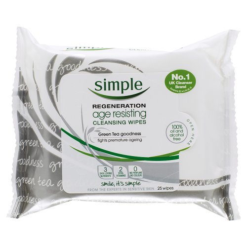 Simple Regeneration Age Resisting Cleansing Wipes 25 Pieces