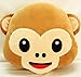 Produktbild Kuscheltier Affe Lachen Emoticon Kissen Polster Dekokissen Stuhlkissen Sitzkissen Rund Plüschtiere Geschenke (Affe)