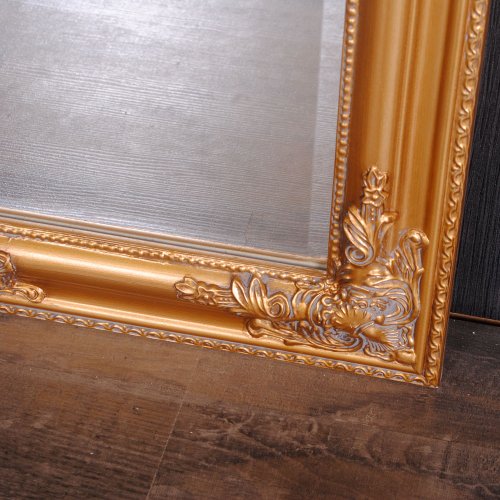 Wandspiegel BAROCK Pompös SPIEGEL Bessa 160x60cm ANTIK GOLD DESIGN HOLZRAHMEN - 5