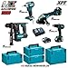 Produktbild MAKITA Kit MSM4M3BL3B (DHR171 + DTD148 + DGA504 + DHP480 + 3 x 4,0 Ah + DC18RC + 2 x MAKPAC 2 + MAKPAC 3 + MAKPAC 4)