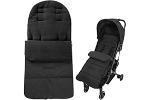 HRKVSK Winter Fußsack Kinderwagen, Universal Baby Fußsack, Fusssack Winter Baby Buggy mit Reißverschluss, Wasserabweisende Outdoor Beindecke, für Von 0-3 Jahren (Schwarz)