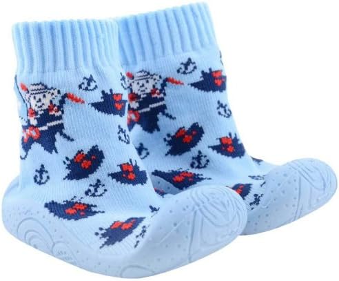 Baby Boys Soft Touch Indoor/Outdoor Infants Sneekers - Rubber Soled 9 - 21 months (12cm-14.1cm) (9 - 12 Months (Up to 12cm), Blue Sailing)