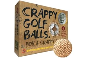 Crappy Golf Balls x 6 – Hilarious Gag Gift for Golf Lovers – Perfect for Fans of Titleist Golf Balls, Callaway Golf Balls, Srixon Golf Balls, and Taylormade Golf Balls!