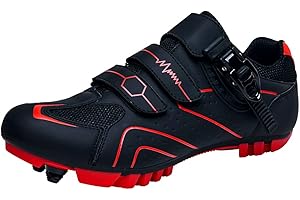 YOUNGTIE MTB Cycling Shoes for Men Women Mountain Bike Shoes Breathable Compatible Riding Racing SPD Cleats and Lock Pedal