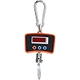 fannay Digital Crane Scale 2200lb /1000kg, Clear Display, 3 Weighing Modes, Hanging Hooks, Thicken Shell, Built in Battery - Industrial Hanging Scale (UK Plug)