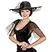 Produktbild Transparenter Witwen Hut Eleganter Damenhut schwarz Widow Anlasshut Gothic Kopfbedeckung Witwe Trauerhut Rennbahn Festtagshut Halloweenhut Damen