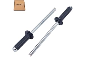 SKIR'CO (50 szt.) Lakierowane nity do żaluzji 4,0 x 14 mm, głowica kopułkowa, DIN 7337, nity aluminiowe, nity pop (50, antracyt szary RAL 7016)