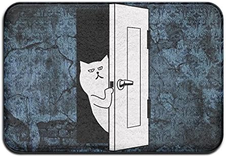 Cute Guy Open The Door Personalized Door Mats Monogram Doormat