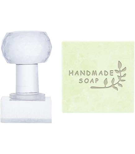 CRASPIRE Stampo per Sapone Fiore Design Fatto A Mano Timbro Acrilico Stampo per Sapone Fai da Te Artigianale 1.34 Timbro per Goffratura di Sapone per Biscotti di Argilla Sapone Gummies Arti Mestieri