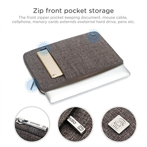 DOMISO 15 6 zoll Laptop H  lle Etui Notebook Tasche Abdeckung f  r 15 6  Notebook Computer   15 6  Dell Inspiron 15   15 6  Lenovo IdeaPad 310  Braun 