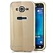 Produktbild Saxonia Samsung Galaxy J5 (2015) Hülle Aluminium Case Schutzhülle Alu Rahmen Bumper und Back Cover | Plexiglas Rückseite Gold