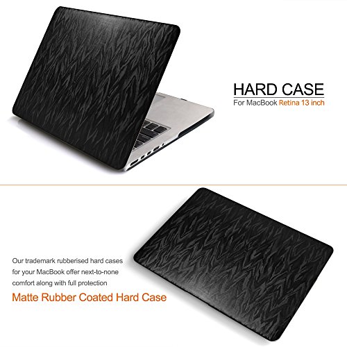 iDOO MacBook Schutzhülle / Hard Case Cover Laptop Hülle [Für MacBook Pro 13 Zoll Retina – ohne CD-Laufwerk: A1425/A1502] – matt, dunkle Nacht - 2