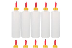 BDHI 5pcs 400ml Lamb Feeding Bottle Sheep Goat Milk Drink Bottle Milk Feeder for Sheeps Lambs Puppy for Feeding Dogs Cow Goat Lambing Equipment(Y273-5)