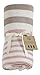 Natures Knits Pink&Mink Stripes Organic Cotton Baby Blanket.